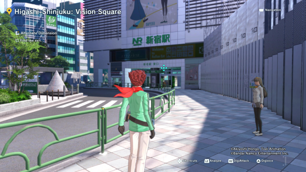 how to exit higashi-shinjuku: Vision square