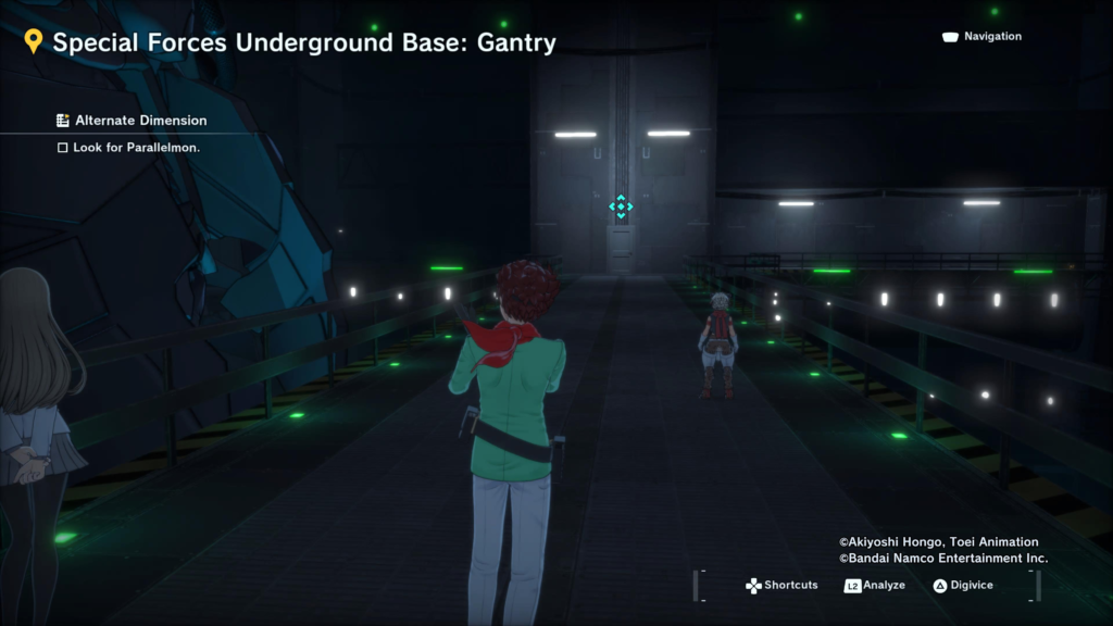 door in special forces underground base Gantry