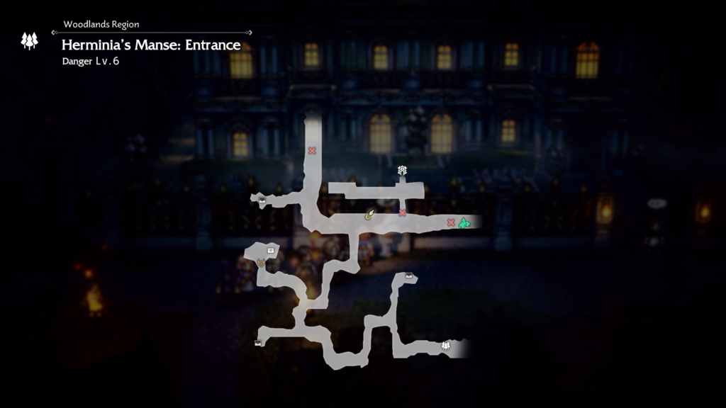 Octopath Traveler 0 Herminia's Manse Entrance Treasure Chests