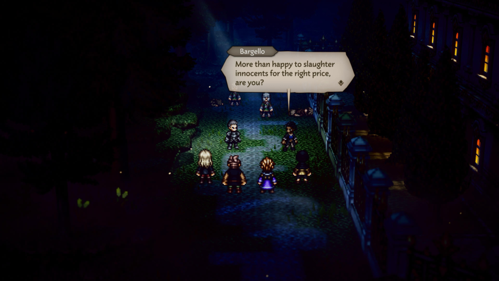 Bargello's banter - More than happy to slaughter innocents for the right price, are you?