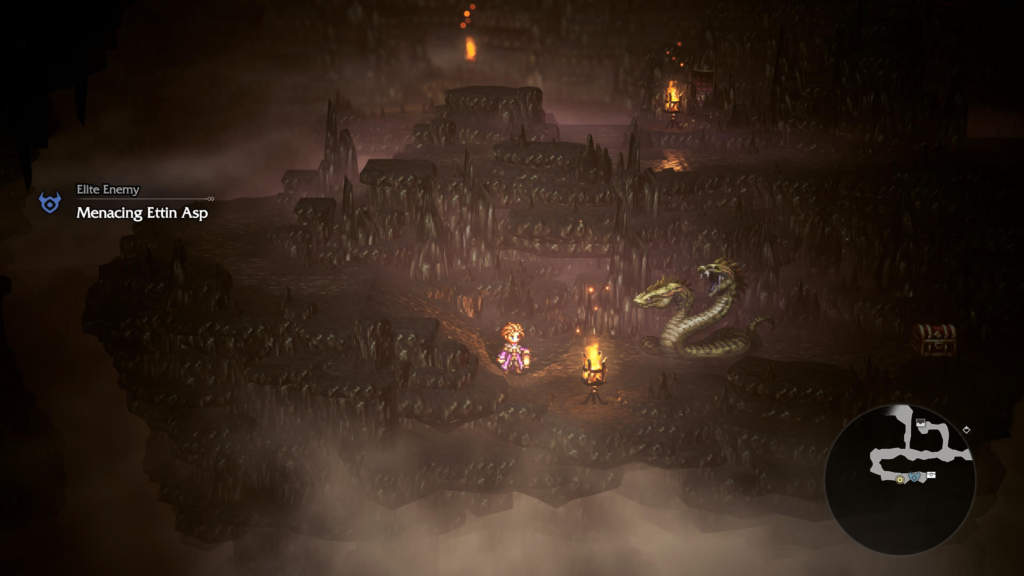Octopath Traveler 0 Serpent's Burrow Elite Enemy Menacing Ettin Asp