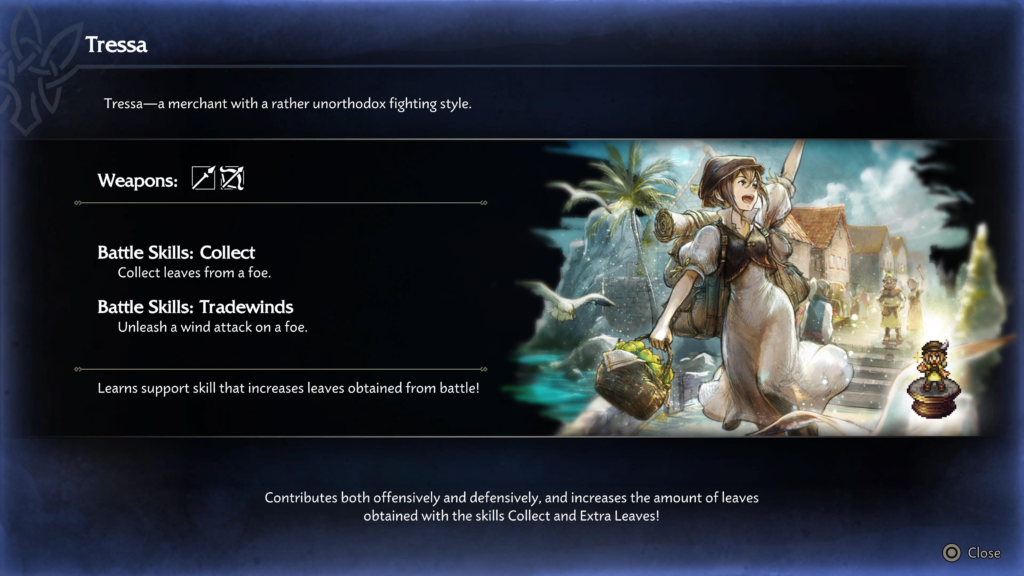 octopath traveler 0 tressa