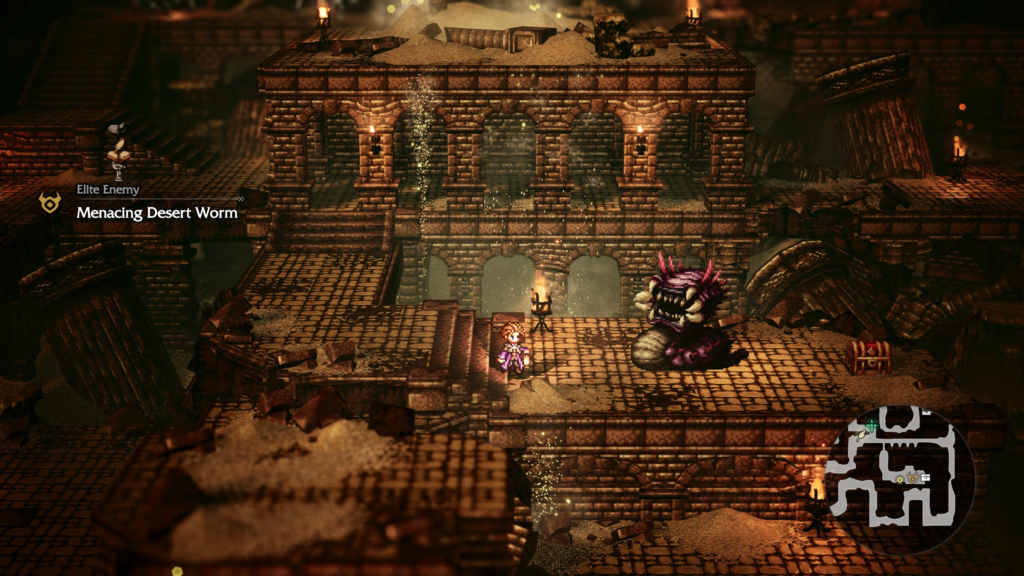Finesand Ruins Menacing Desert Worm Octopath Traveler 0