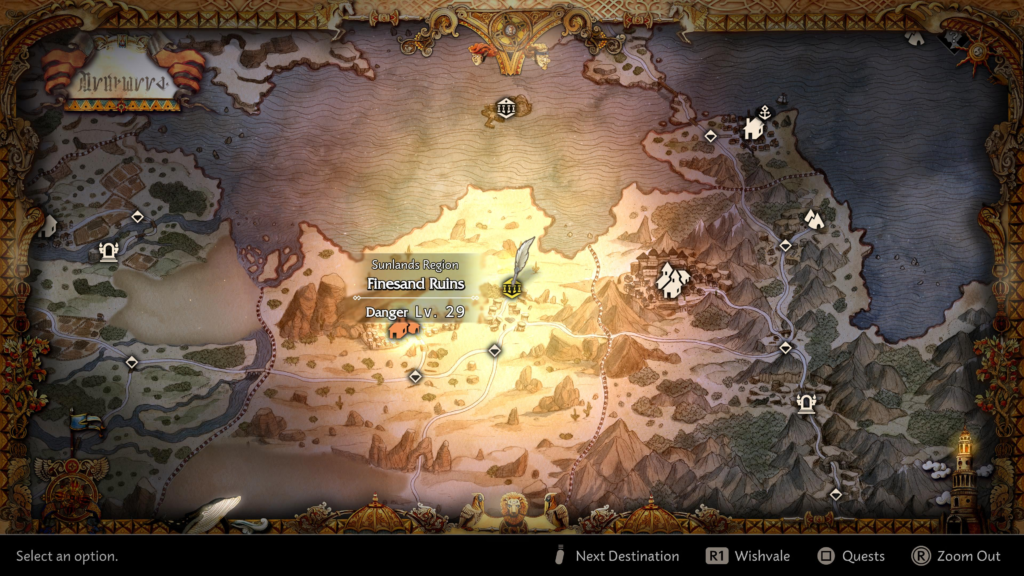 Octopath Traveler 0 fire Soulstones location on map