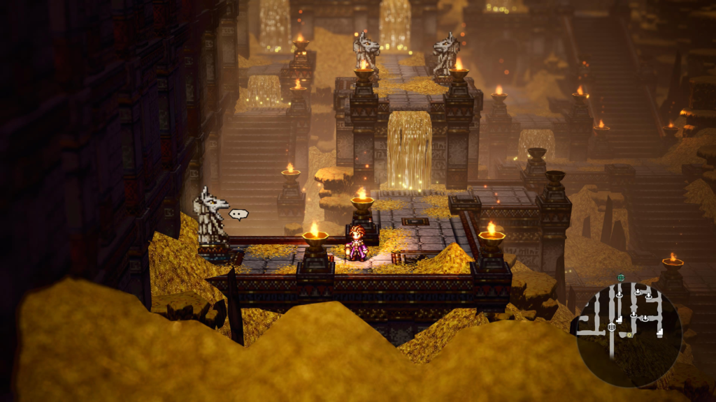 next statue down the gold slide