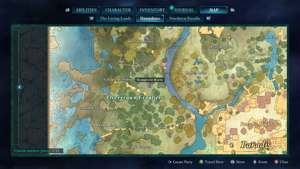 Find the Strangleroot in Message from Afar Avowed