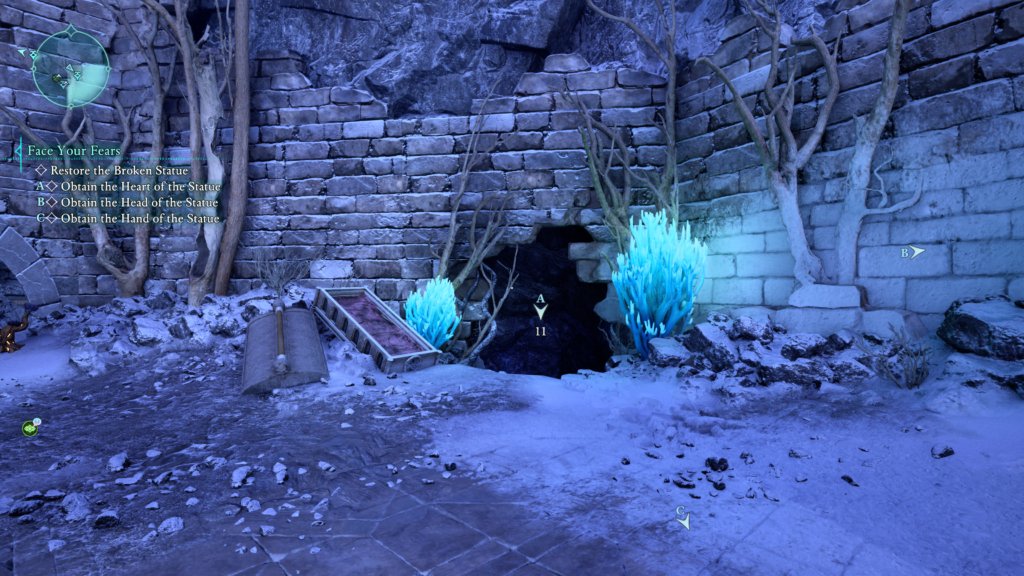 break the boards then head through the wall