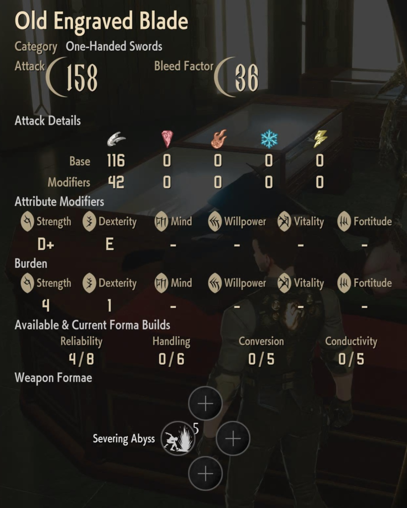 Code Vein II Old Engraved Blade