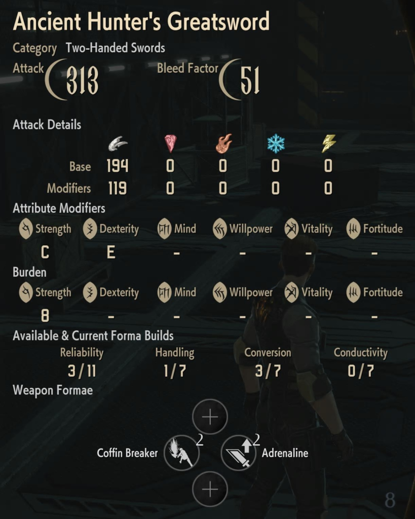 Code Vein II Two-Handed Swords Weapons Guide
