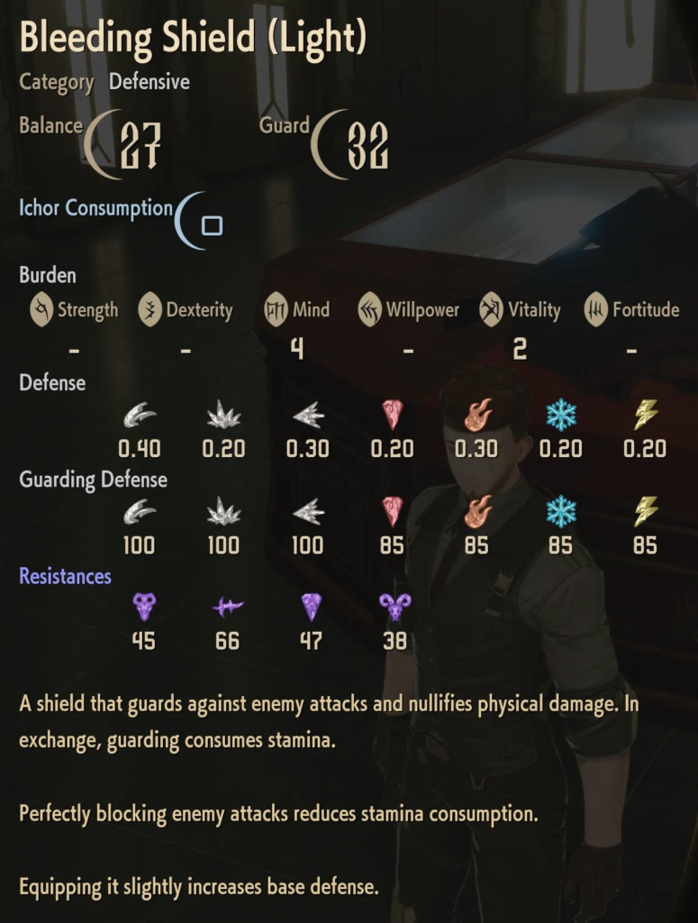 Bleeding Shield Light Code Vein II