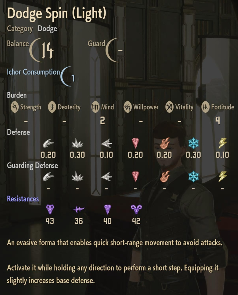 Code Vein II Dodge Spin Light