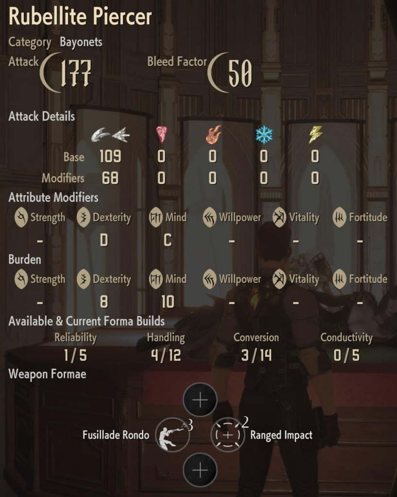 Rubellite Piercer Bayonet Code Vein II