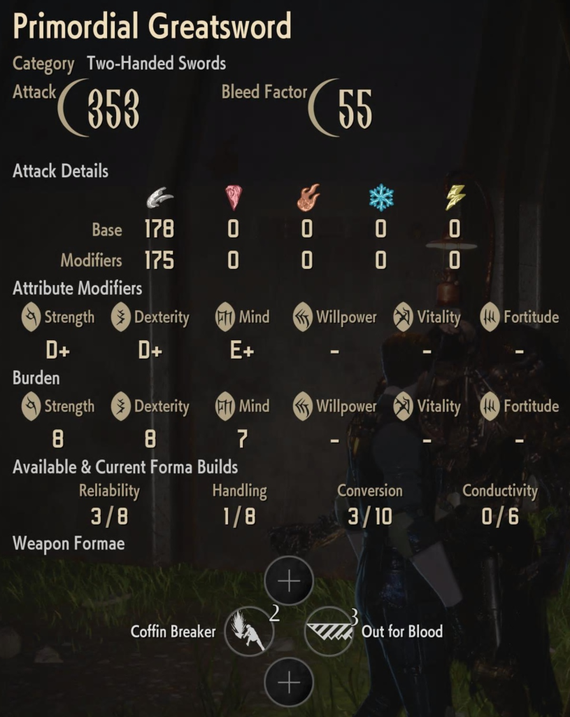 Primordial Greatsword Code Vein II