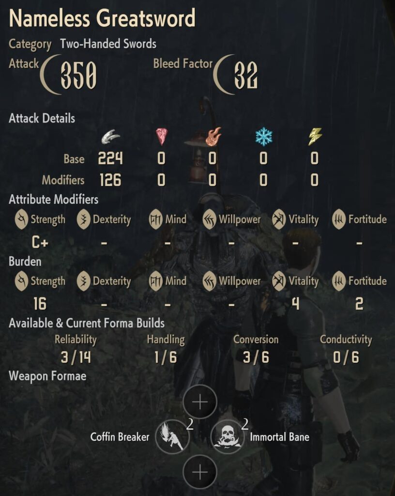 Code Vein II Nameless Greatsword