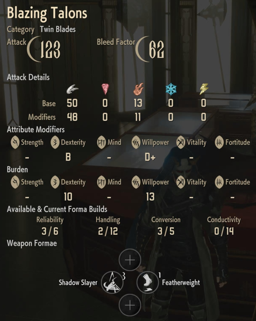 Blazing Talons Stats