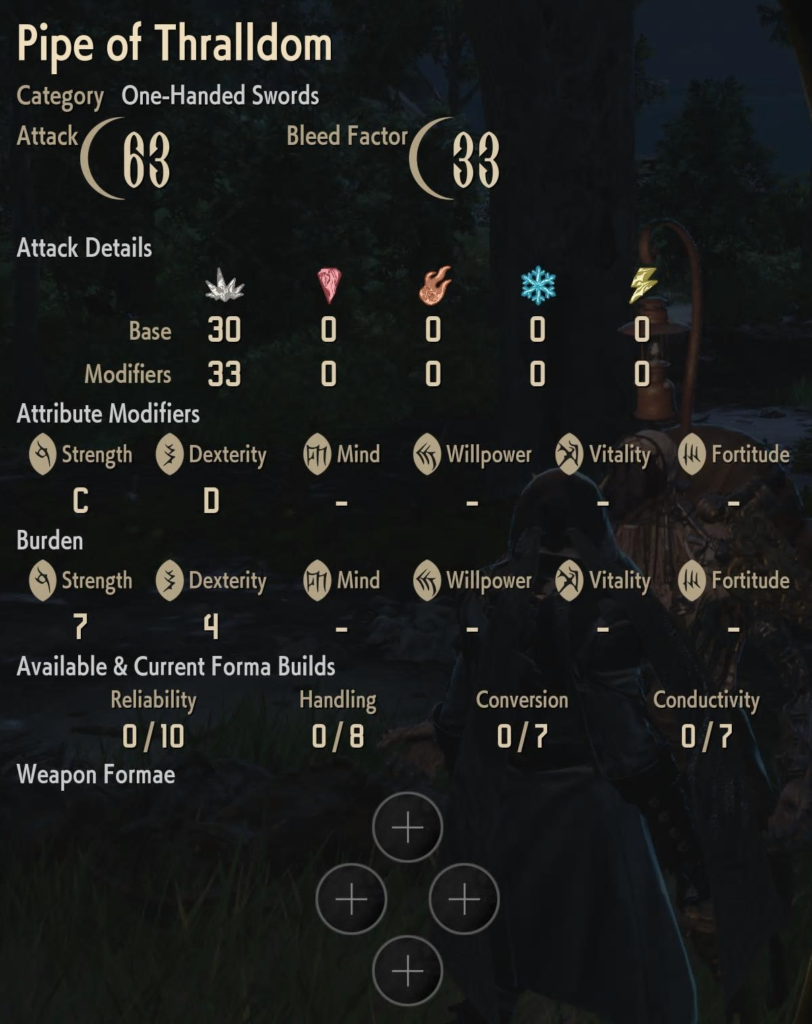 Pipe of Thralldom Stats