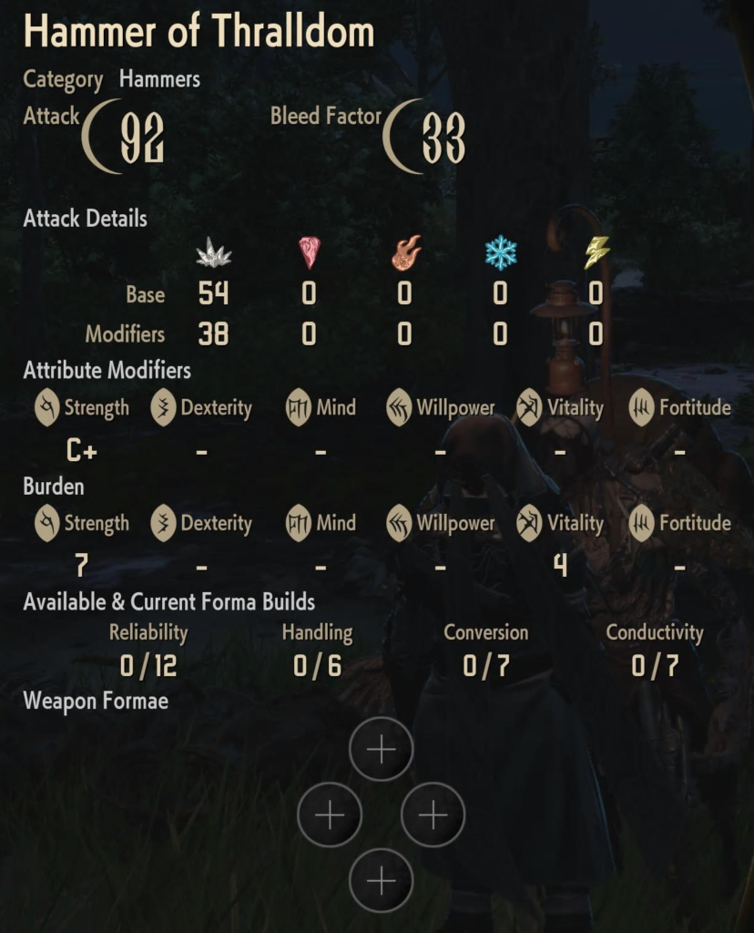 Hammer of Thralldom Stats