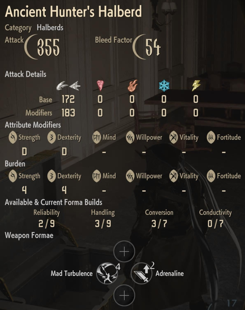 Ancient Hunter's Halberd Stats