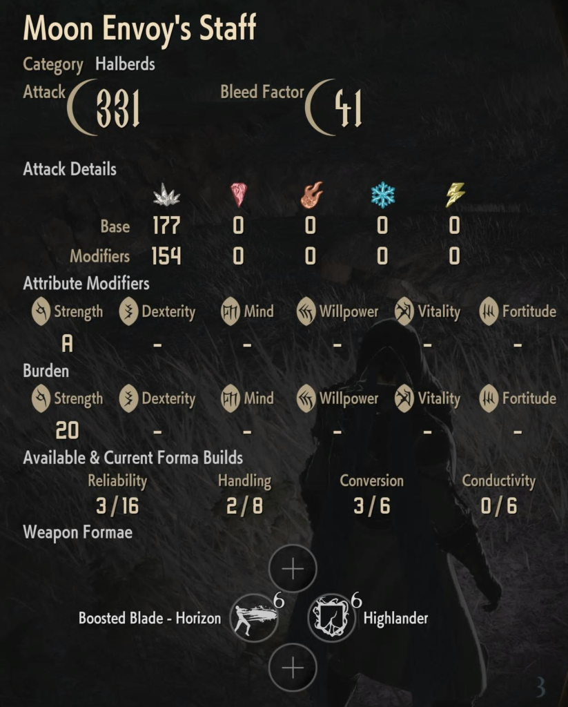Moon Envoy's Staff Stats