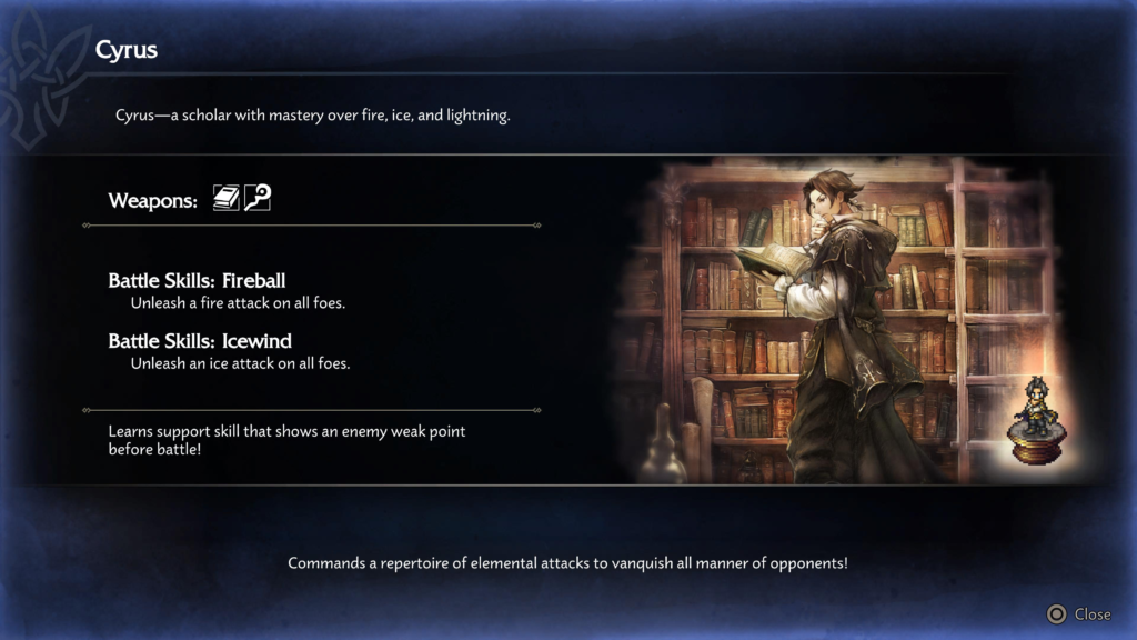 octopath Traveler 0 Cyrus