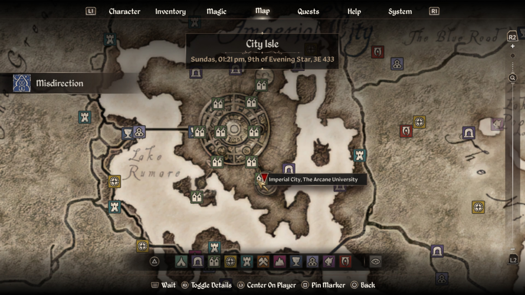 map location of Arcane University