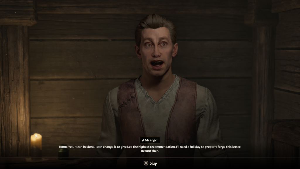 The stranger agreeing to your request