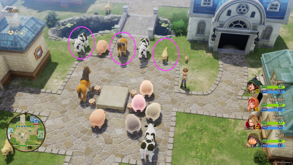 L'Arca's La Festa Guessing Game - Shows the animals that are the warriors